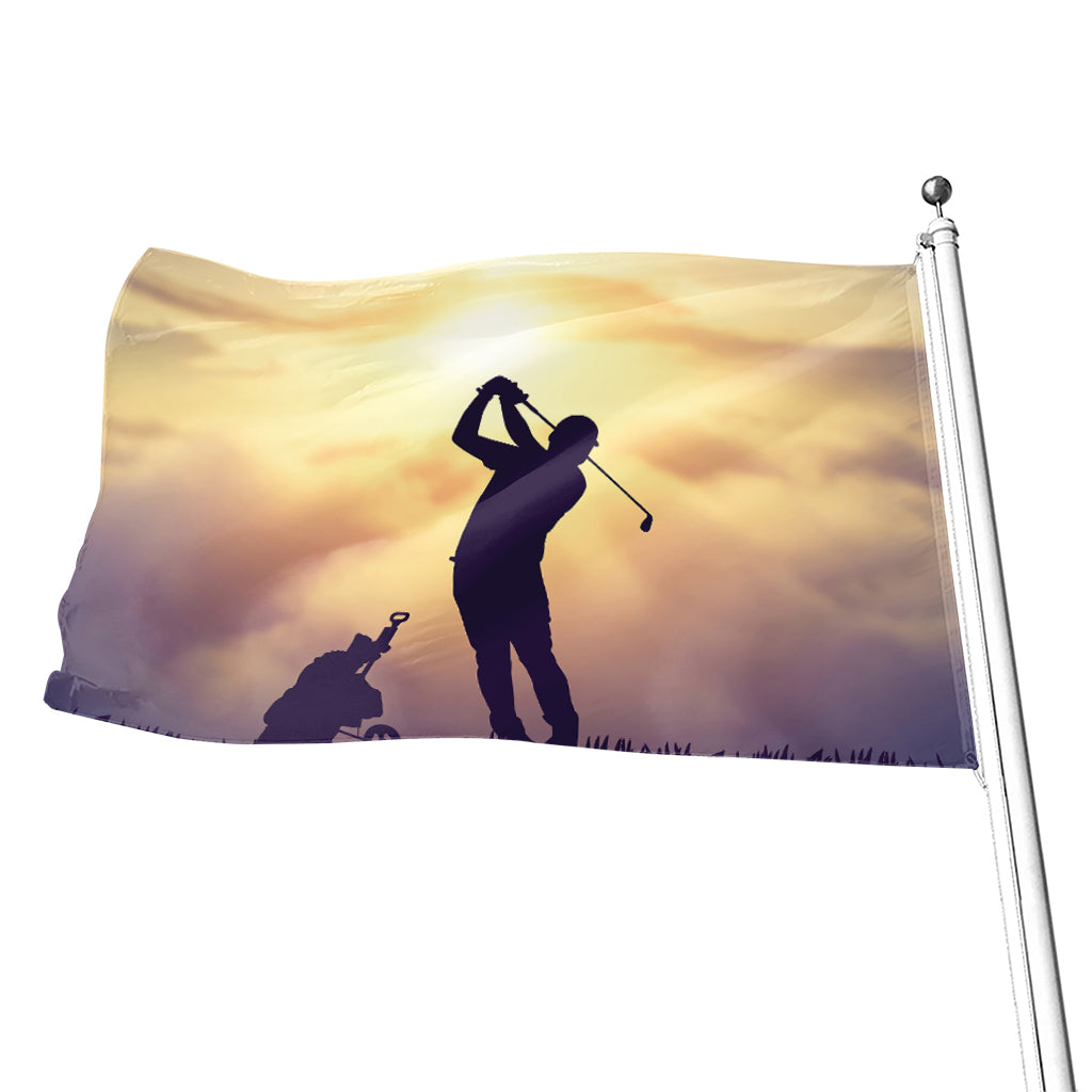Pro Golf Swing Print Flag