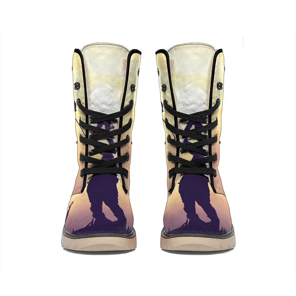 Pro Golf Swing Print Winter Boots