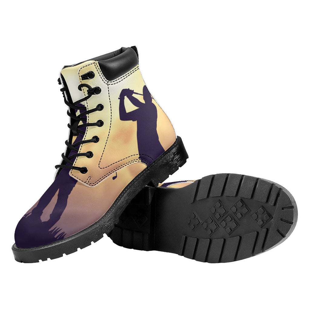 Pro Golf Swing Print Work Boots