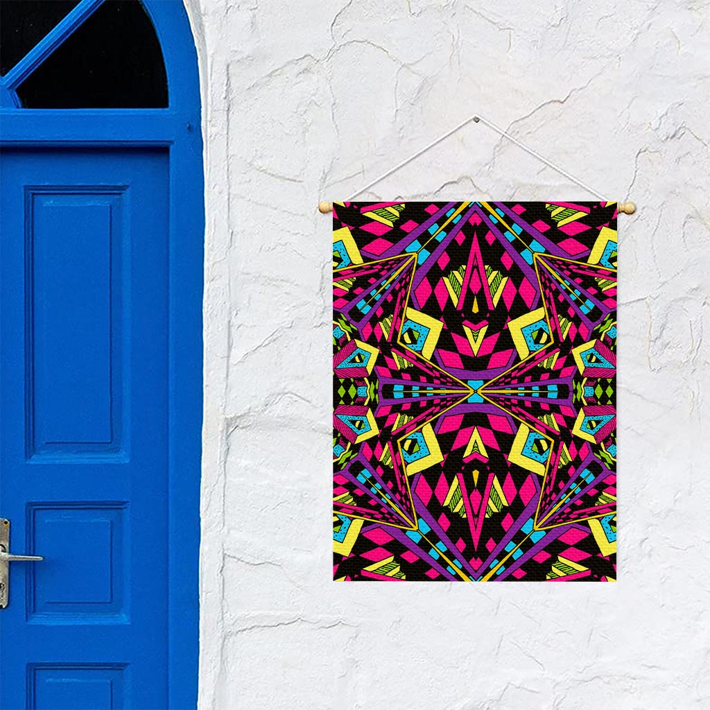 Psychedelic Ethnic Trippy Print Garden Flag