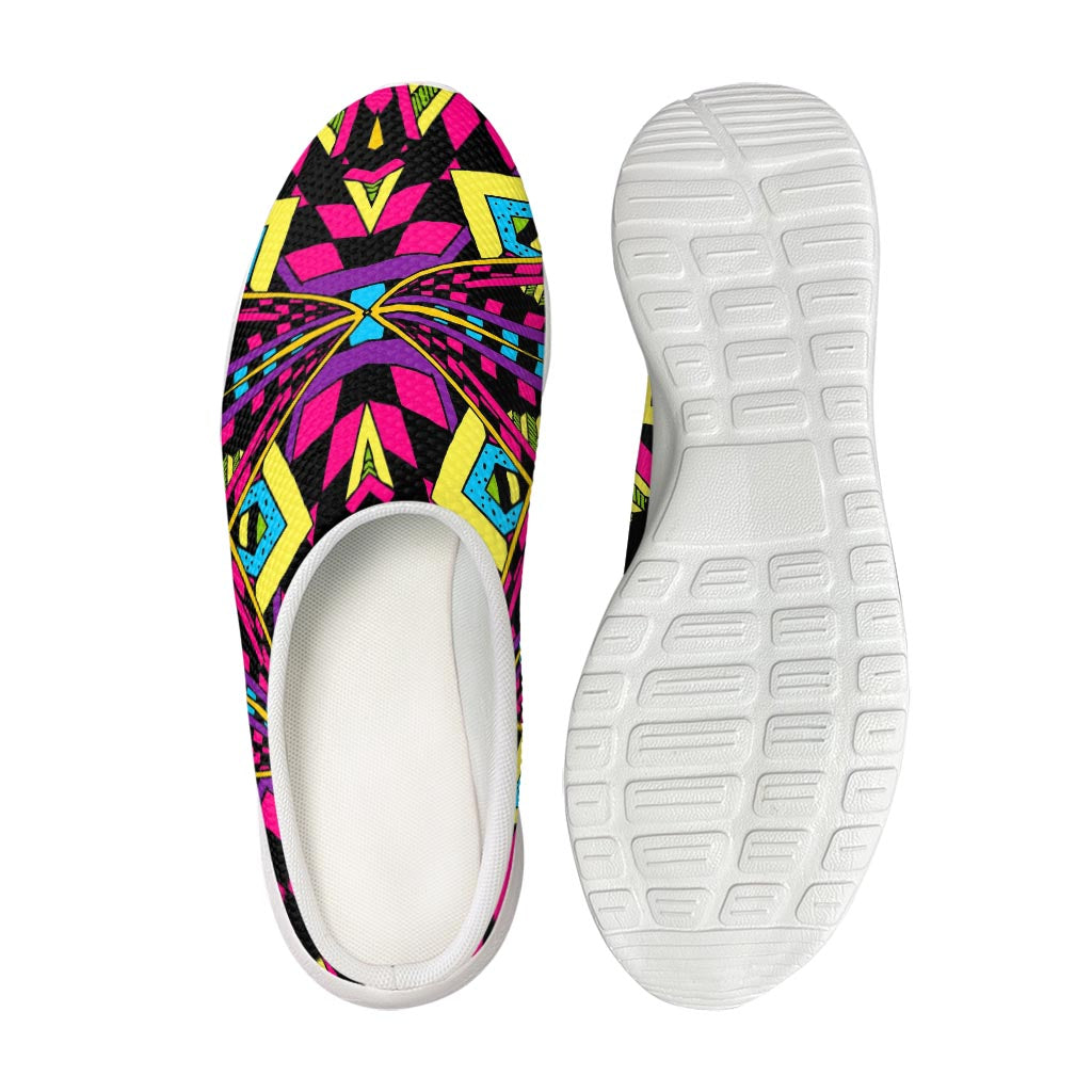 Psychedelic Ethnic Trippy Print Mesh Casual Shoes