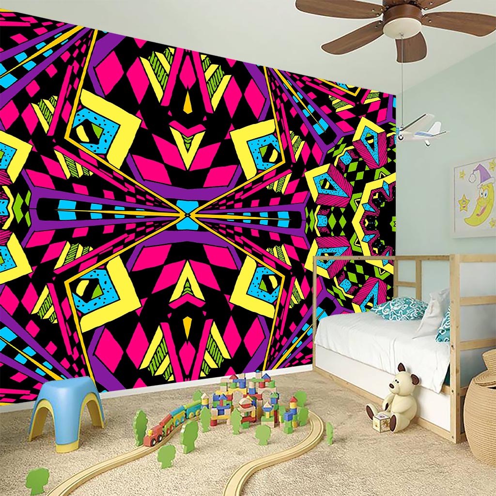 Psychedelic Ethnic Trippy Print Wall Sticker