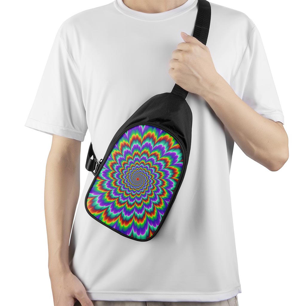 Psychedelic Expansion Optical Illusion Chest Bag