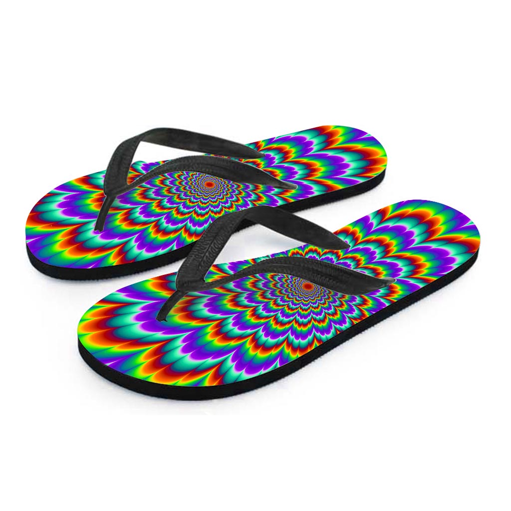 Psychedelic Expansion Optical Illusion Flip Flops