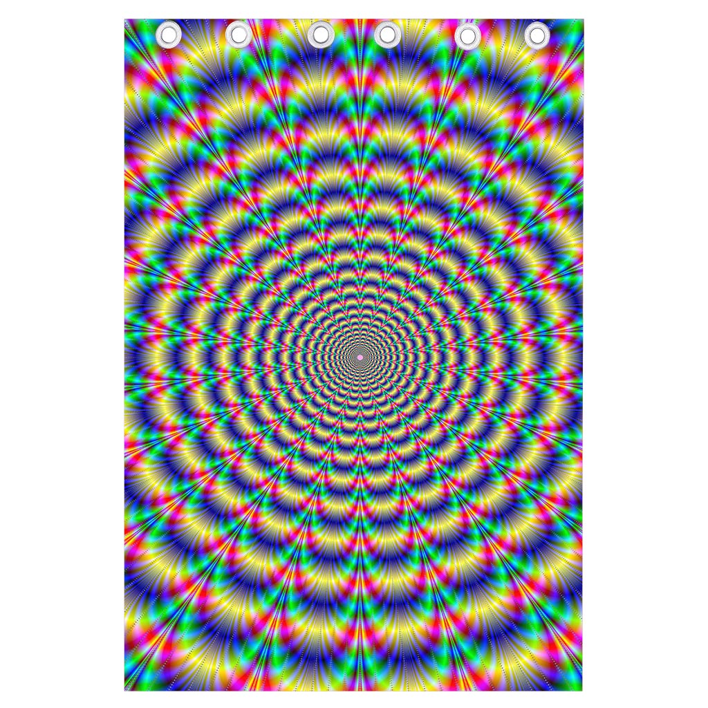 Psychedelic Explosion Optical Illusion Curtain