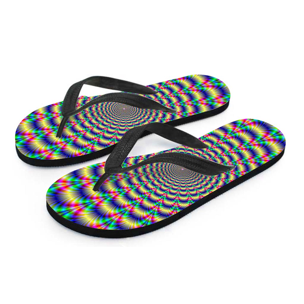 Psychedelic Explosion Optical Illusion Flip Flops