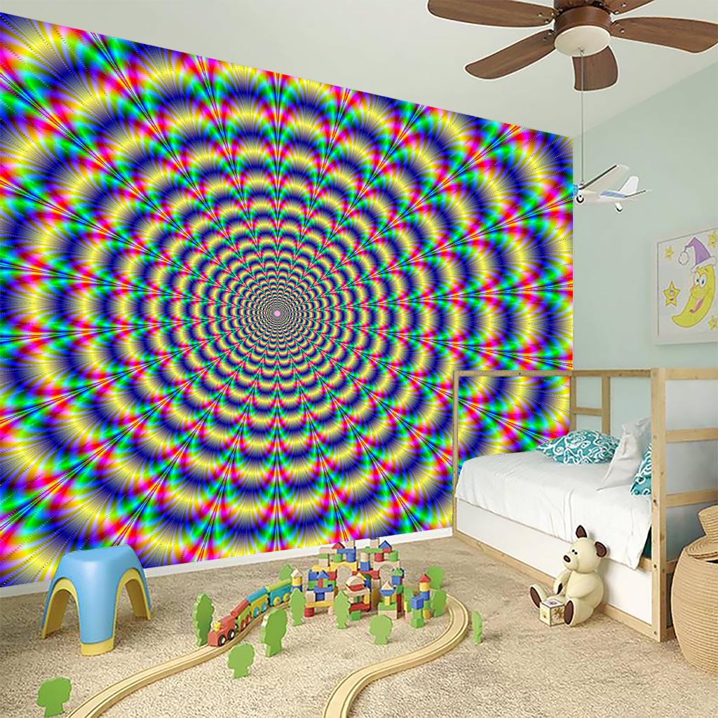Psychedelic Explosion Optical Illusion Wall Sticker