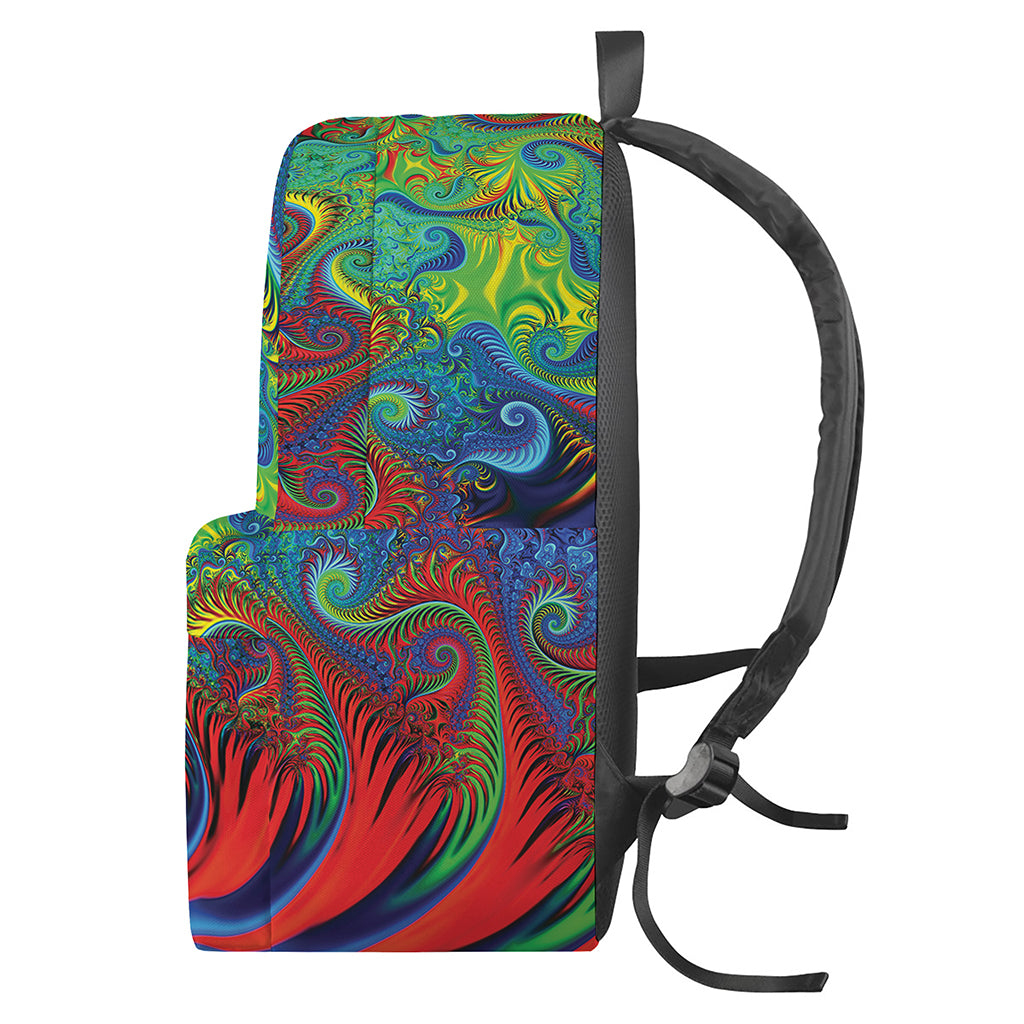 Psychedelic Fractal Print Backpack