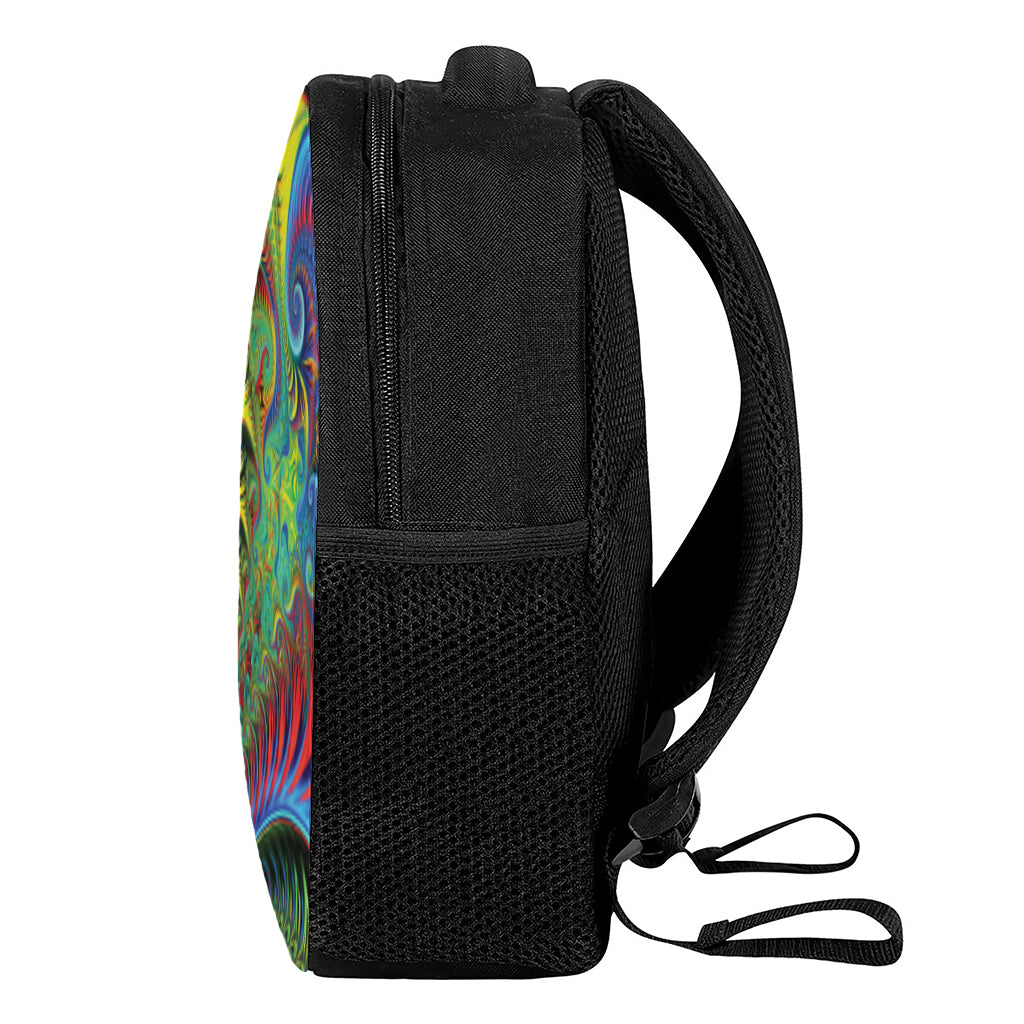 Psychedelic Fractal Print Casual Backpack