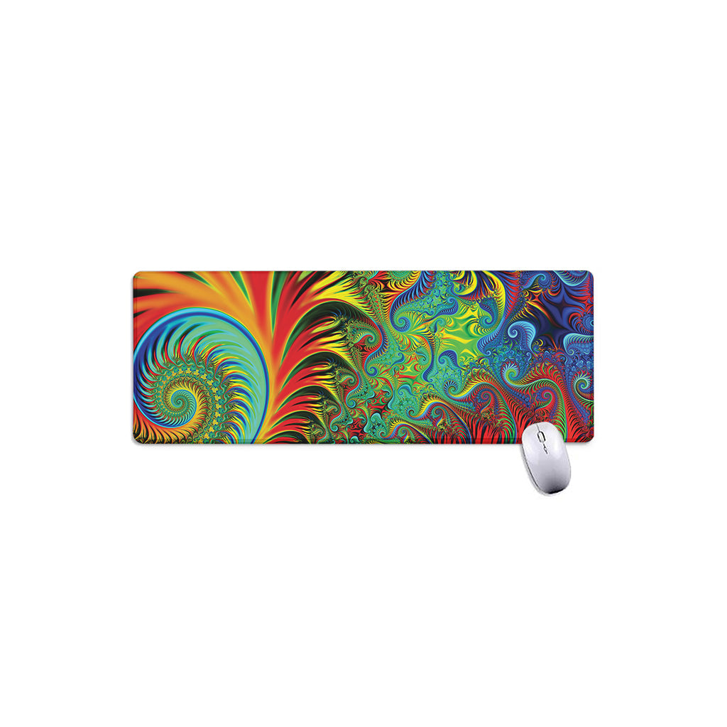 Psychedelic Fractal Print Extended Mouse Pad