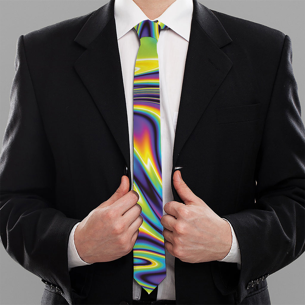 Psychedelic Gradient Print Necktie