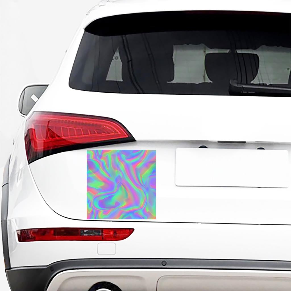 Psychedelic Holographic Trippy Print Car Sticker