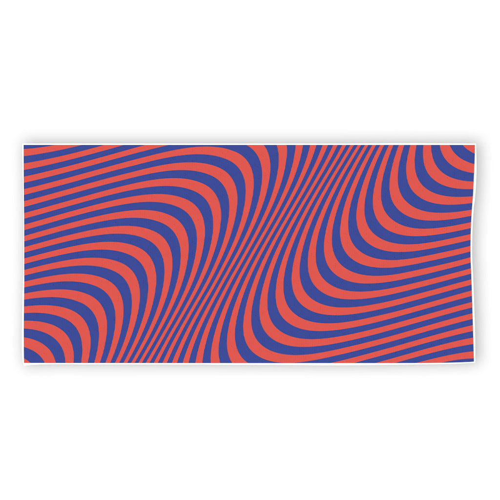 Psychedelic Illusion Print Beach Towel