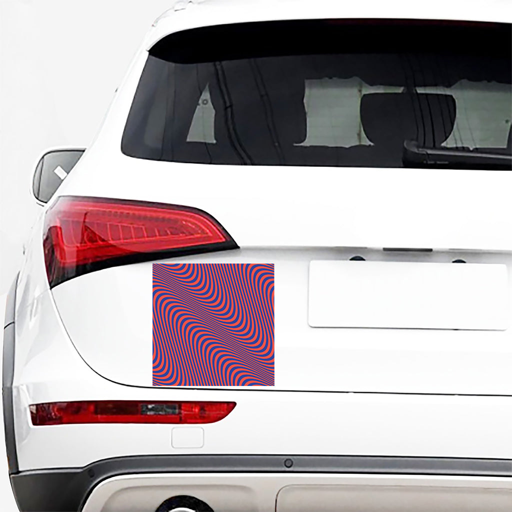 Psychedelic Illusion Print Car Sticker