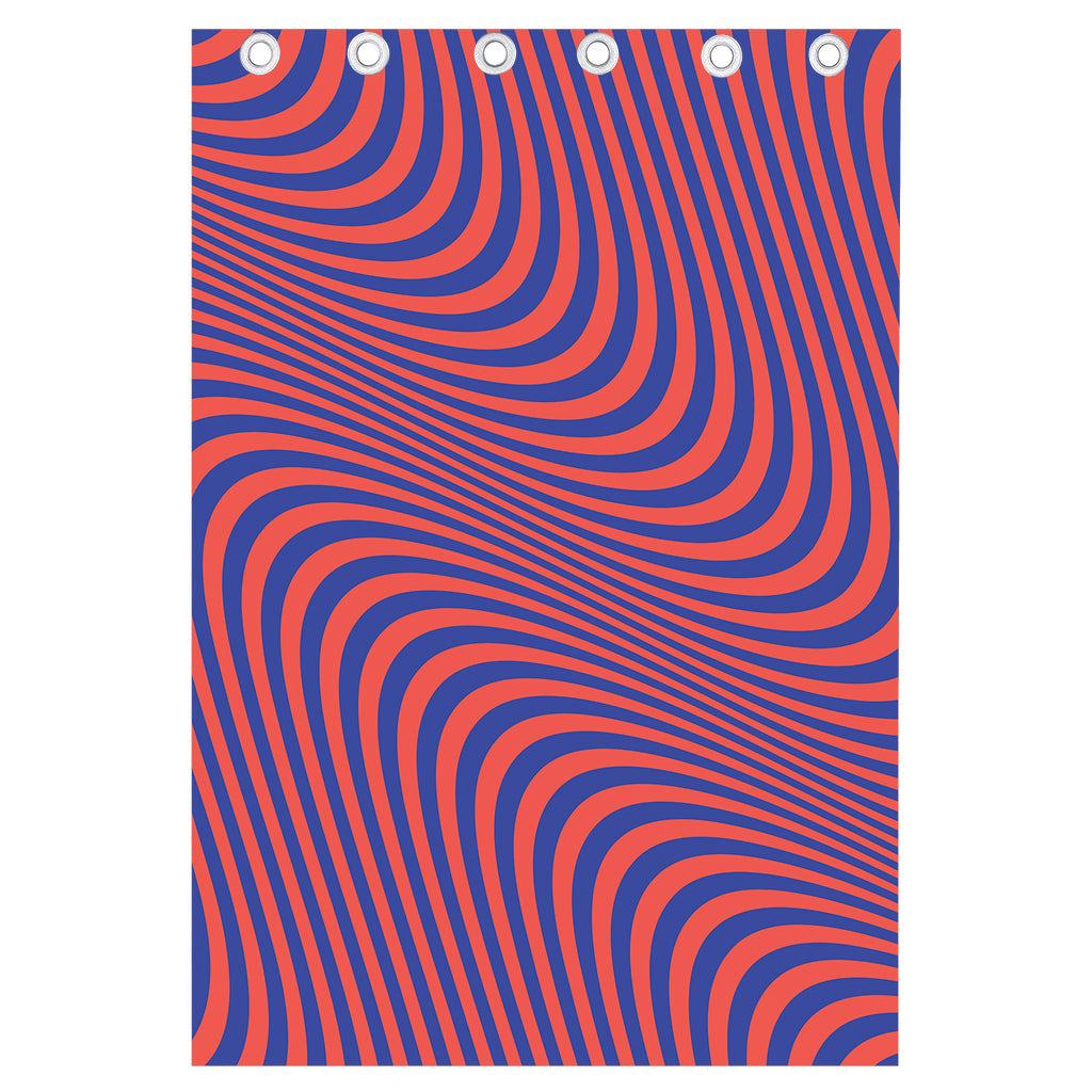 Psychedelic Illusion Print Curtain
