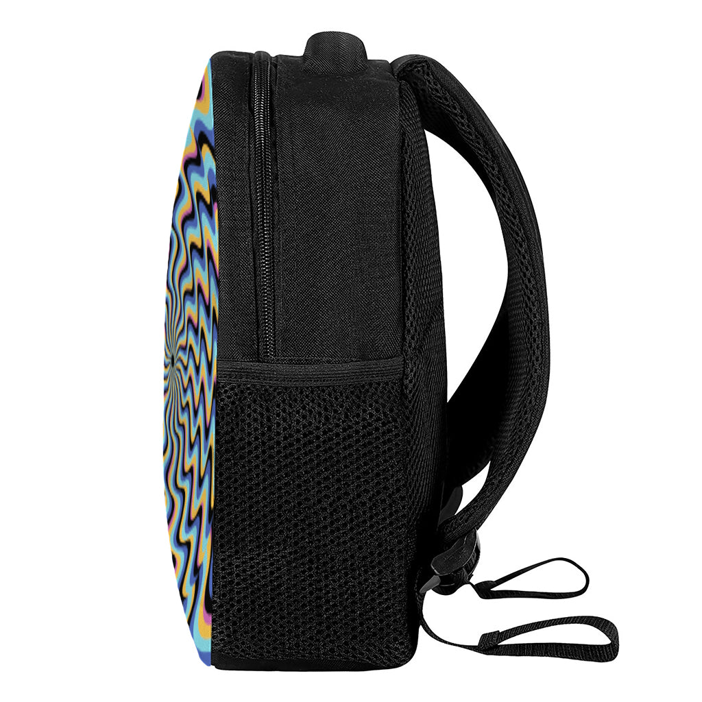 Psychedelic Illusory Motion Print Casual Backpack