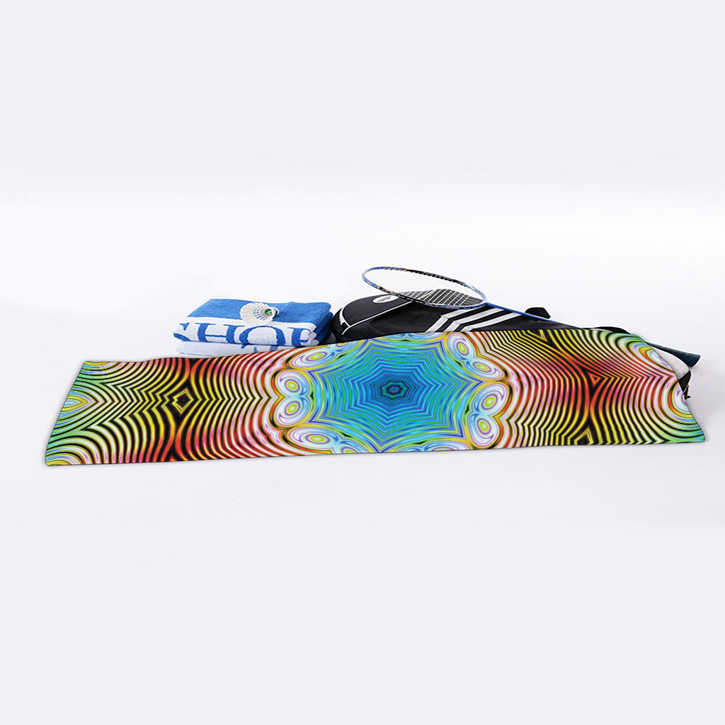 Psychedelic Kaleidoscope Print Sports Towel