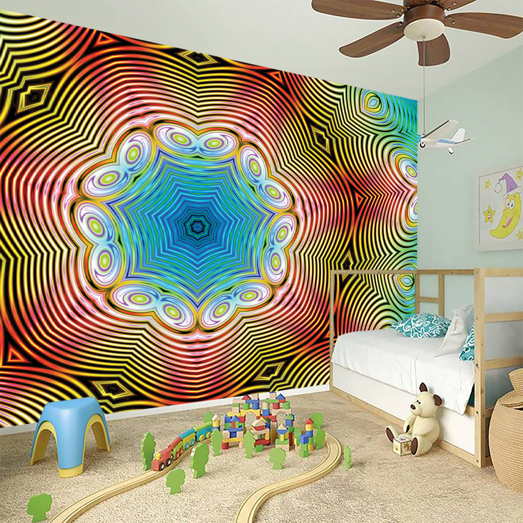 Psychedelic Kaleidoscope Print Wall Sticker