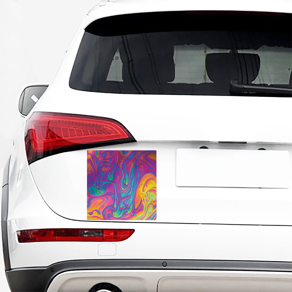 Psychedelic Liquid Print Car Sticker