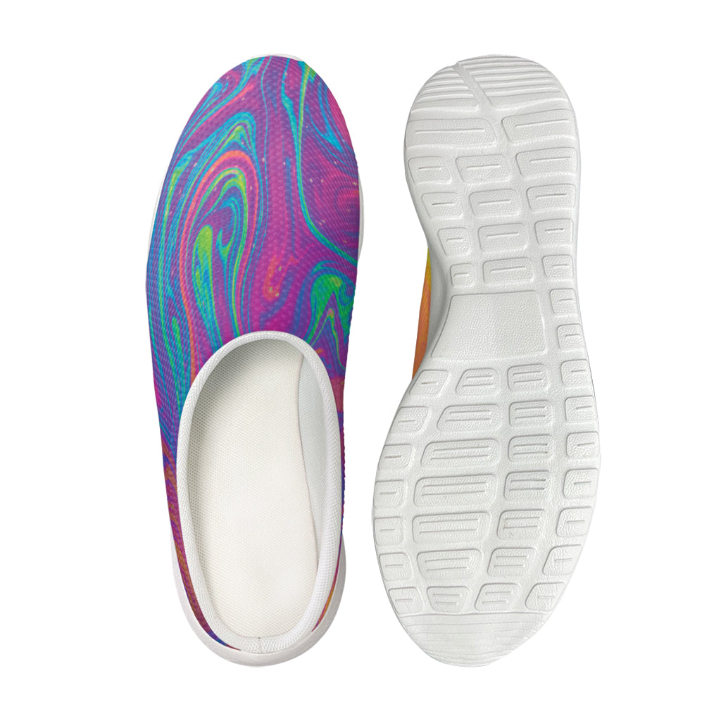 Psychedelic Liquid Print Mesh Casual Shoes