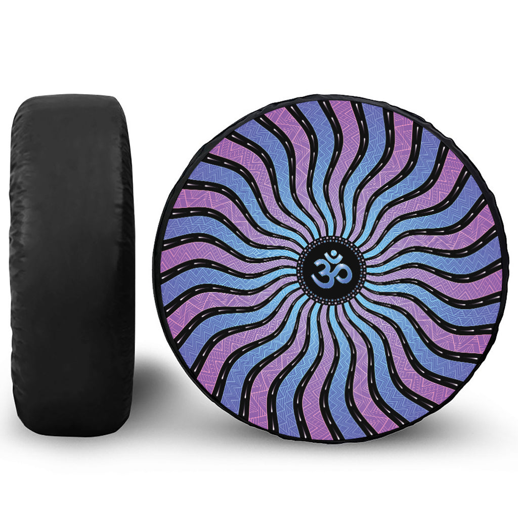 Psychedelic Om Print Tire Cover