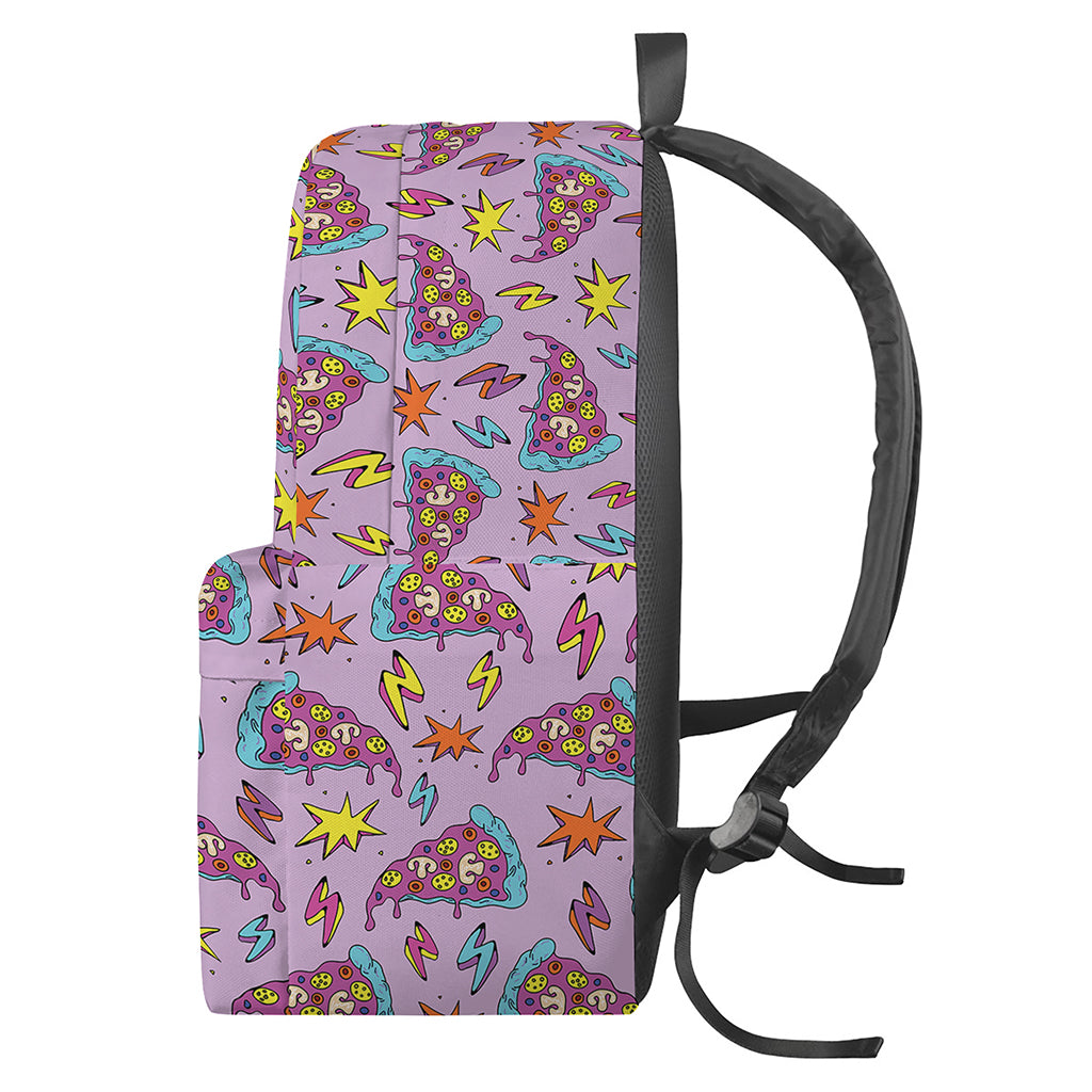 Psychedelic Pizza Pattern Print Backpack