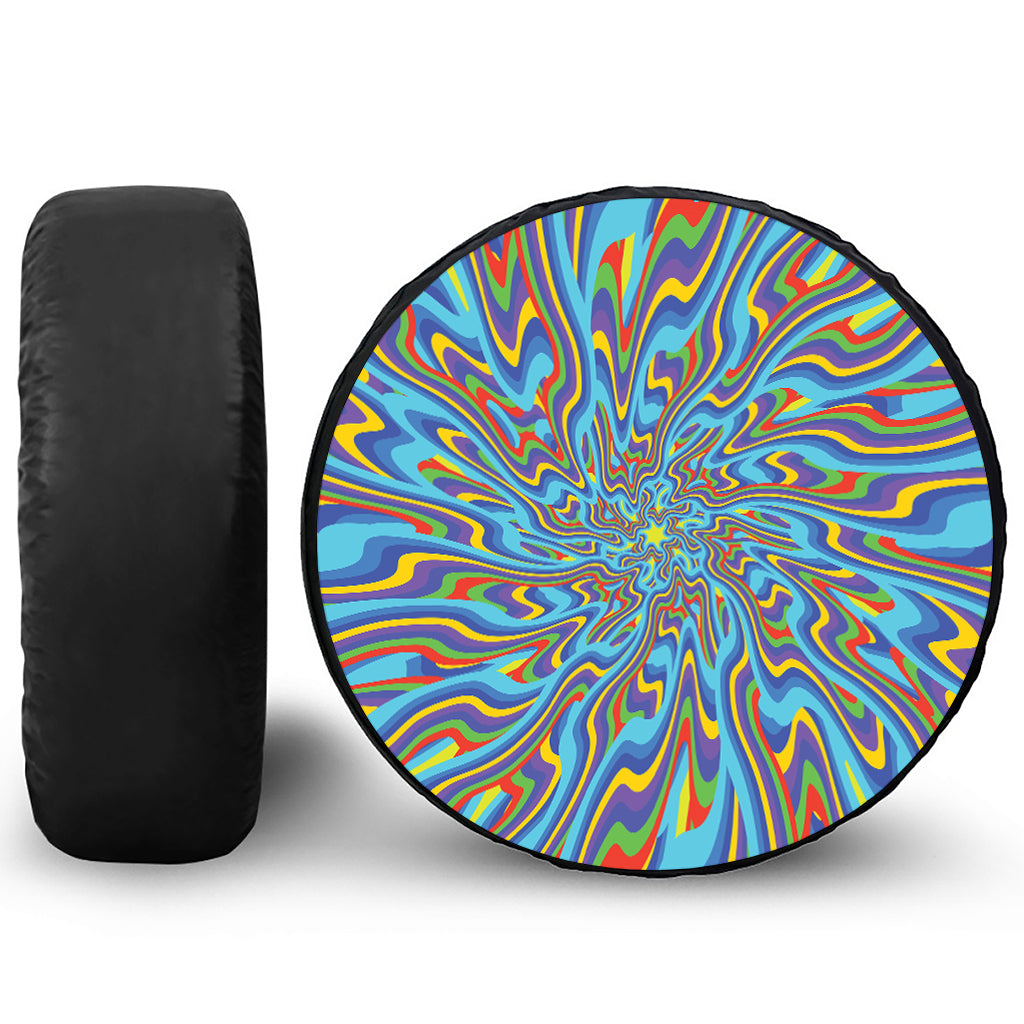 Psychedelic Print Tire Cover