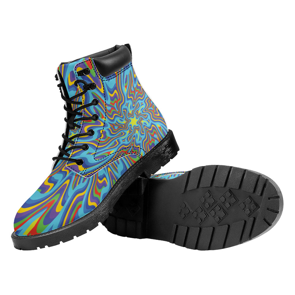 Psychedelic Print Work Boots