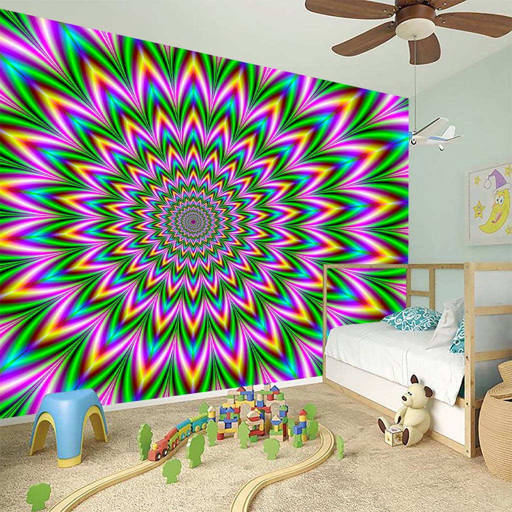 Psychedelic Radiant Optical Illusion Wall Sticker