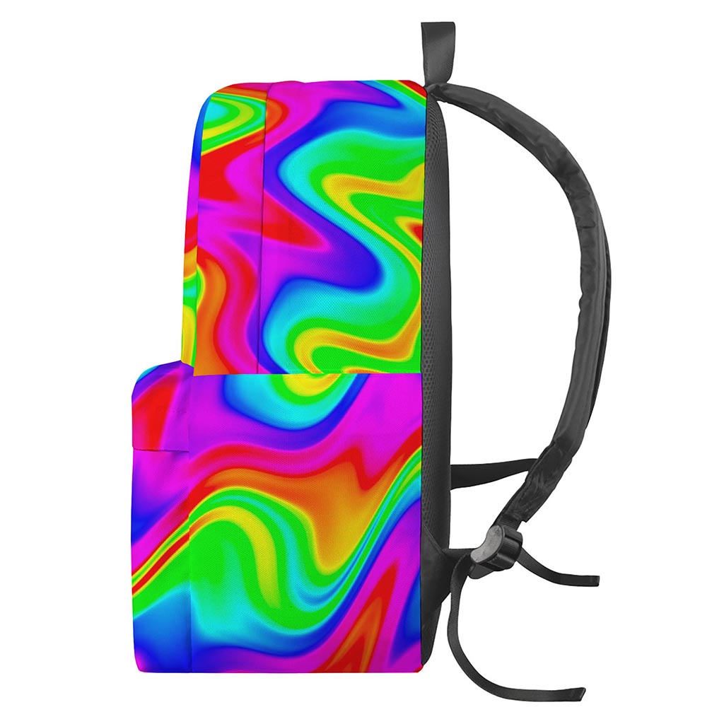 Psychedelic Rainbow Trippy Print Backpack