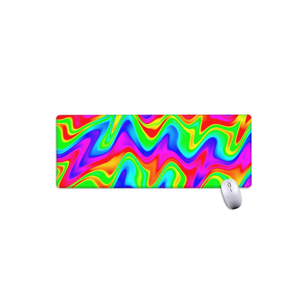 Psychedelic Rainbow Trippy Print Extended Mouse Pad