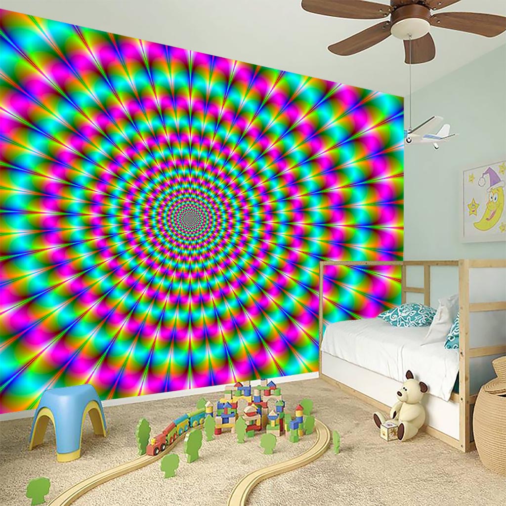 Psychedelic Rave Optical Illusion Wall Sticker