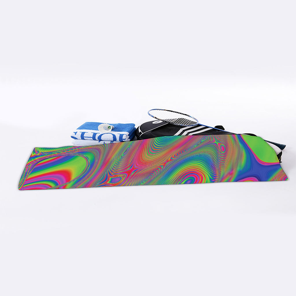 Psychedelic Rave Print Sports Towel
