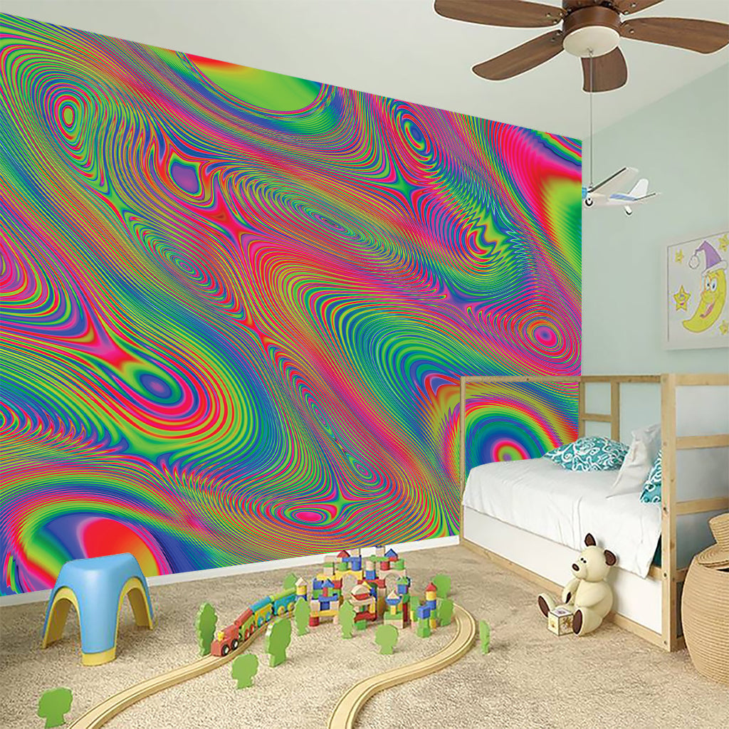 Psychedelic Rave Print Wall Sticker