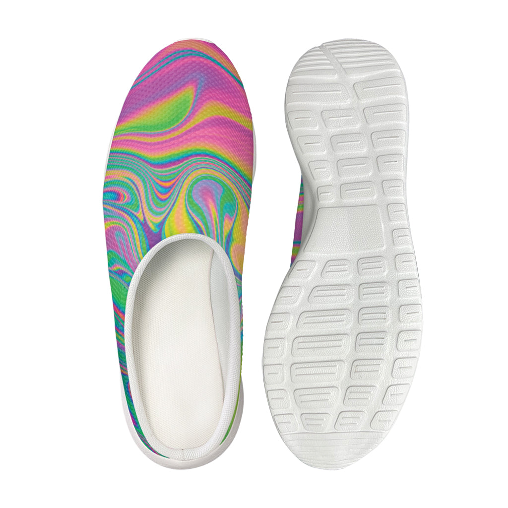 Psychedelic Soap Bubble Print Mesh Casual Shoes