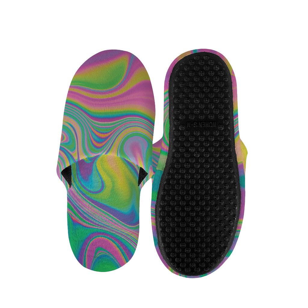 Psychedelic Soap Bubble Print Slippers