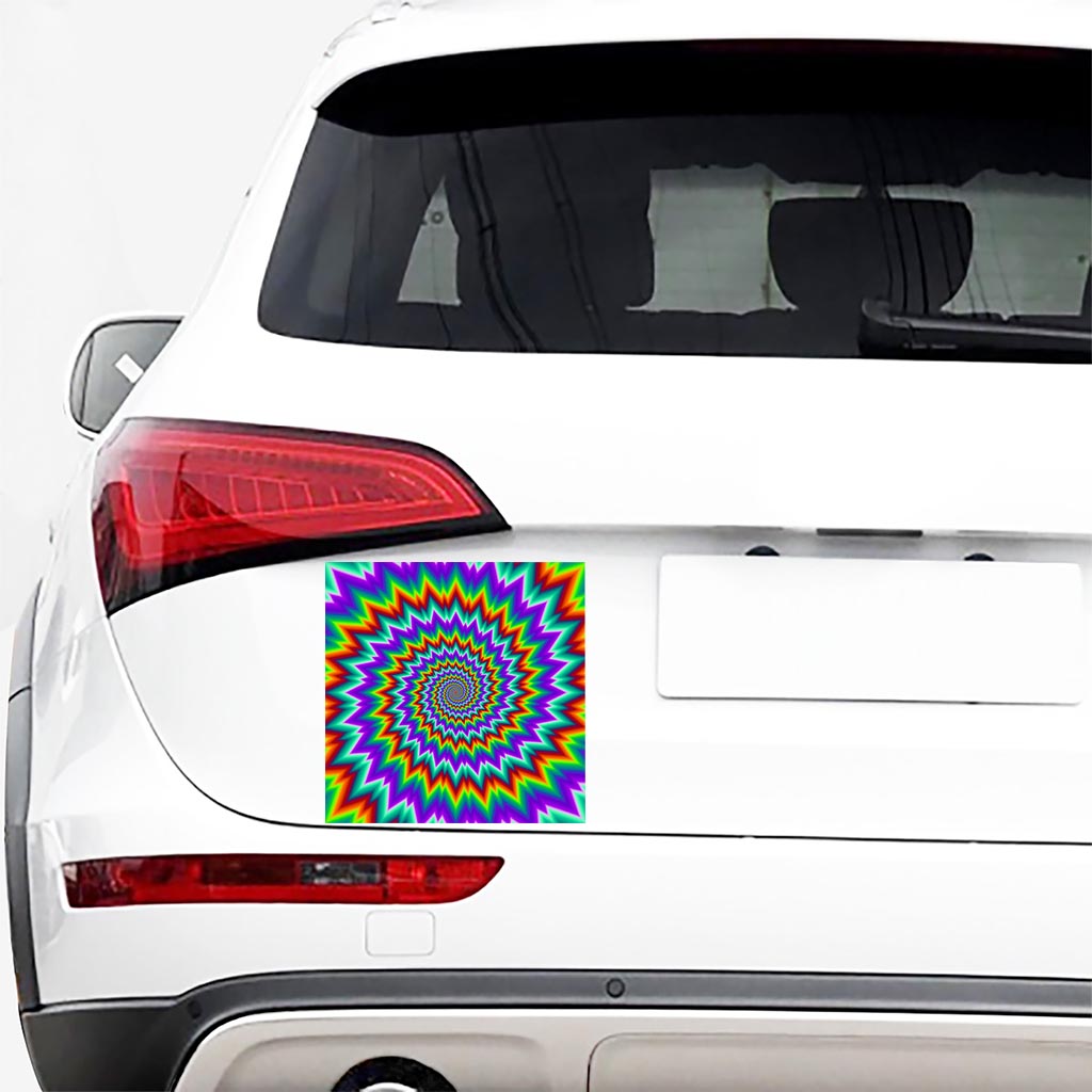 Psychedelic Spiral Optical Illusion Car Sticker
