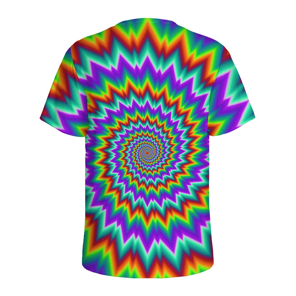 Psychedelic Spiral Optical Illusion Men's Sports T-Shirt