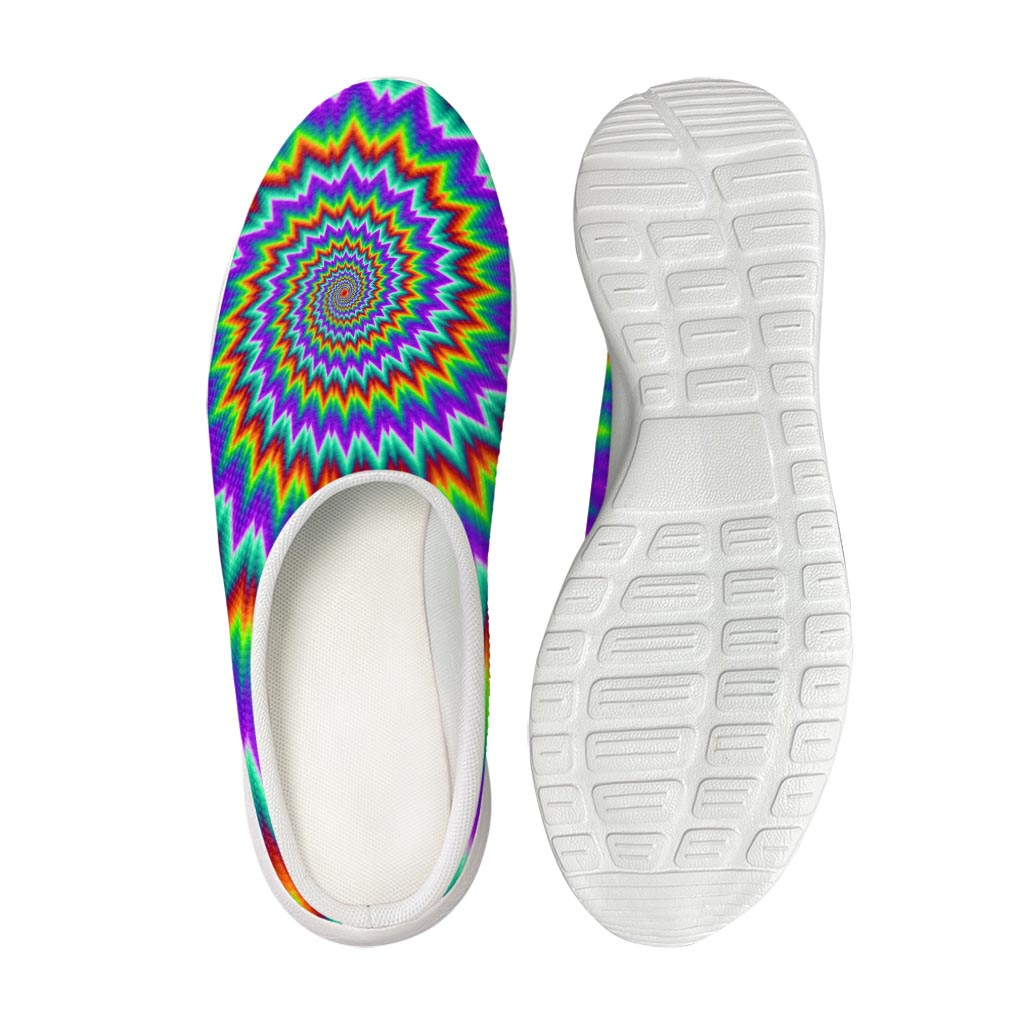 Psychedelic Spiral Optical Illusion Mesh Casual Shoes