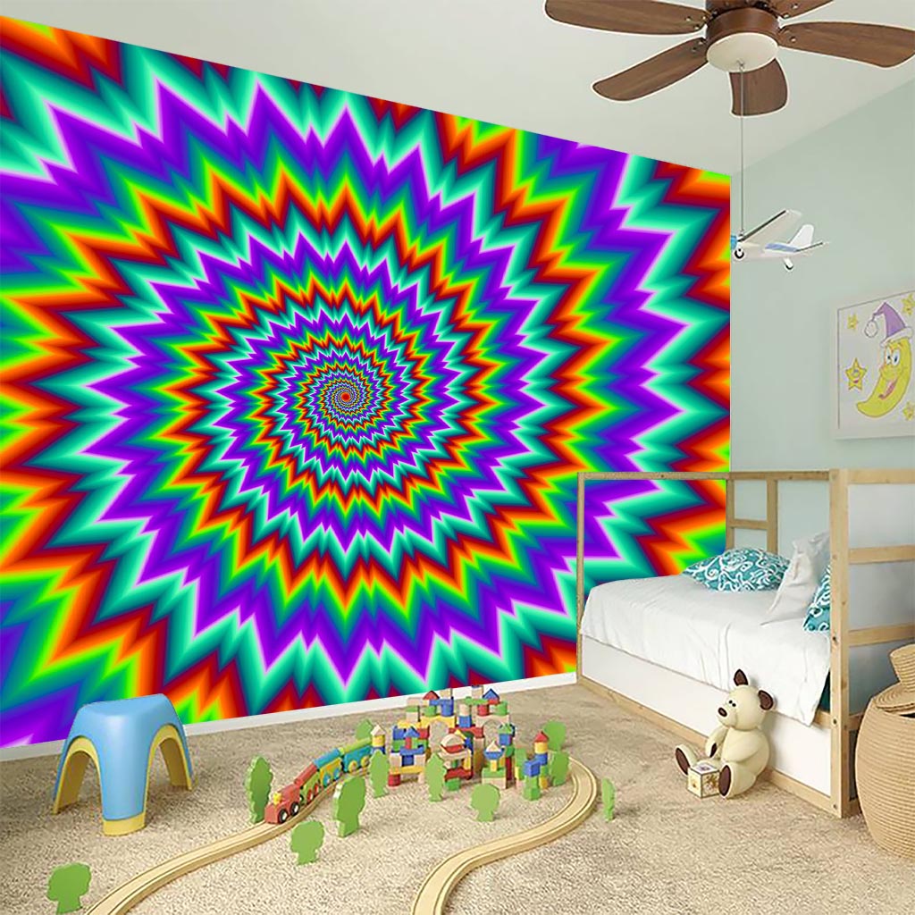 Psychedelic Spiral Optical Illusion Wall Sticker