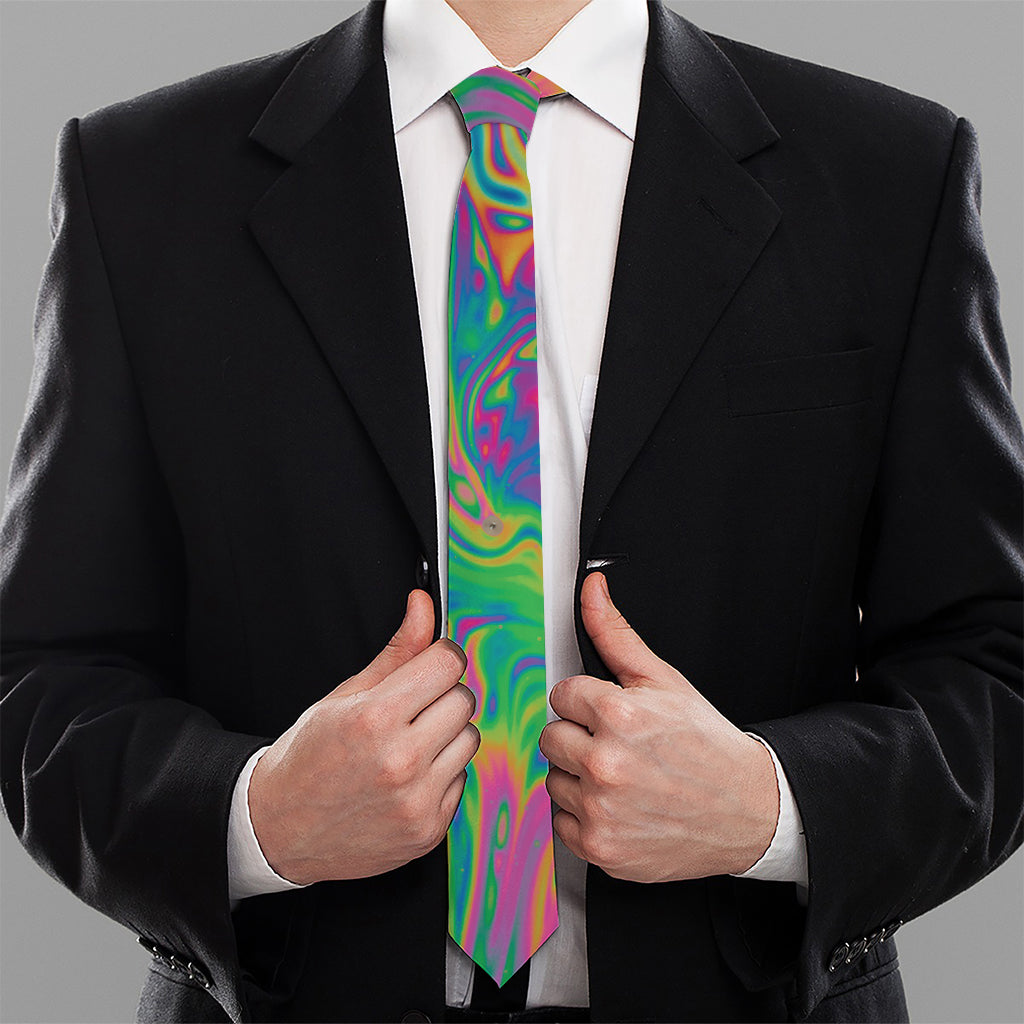 Psychedelic Surface Print Necktie