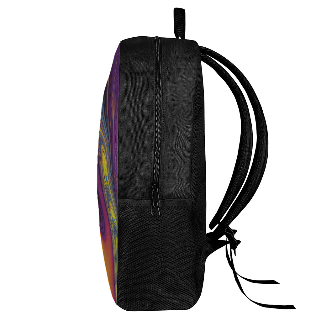 Psychedelic Trippy Fractal Print 17 Inch Backpack