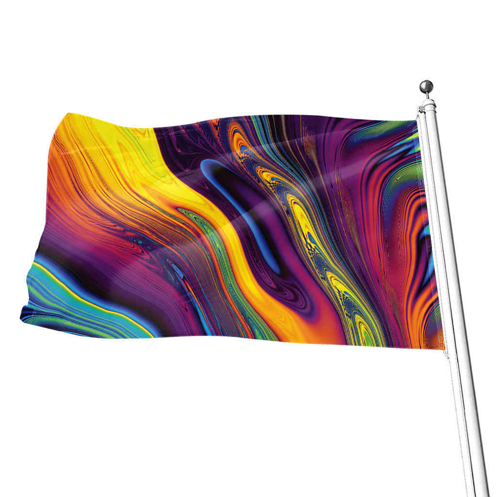 Psychedelic Trippy Fractal Print Flag