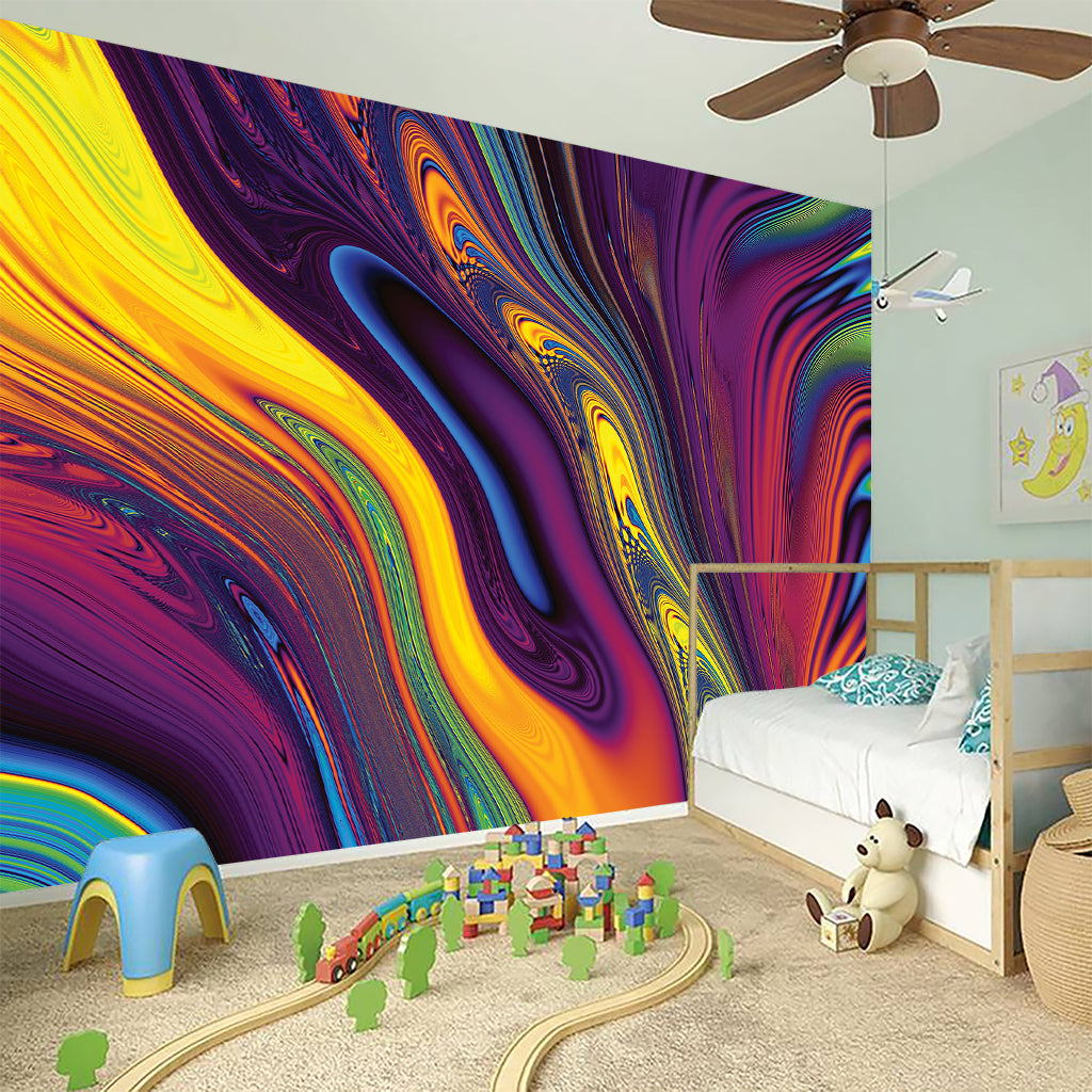 Psychedelic Trippy Fractal Print Wall Sticker