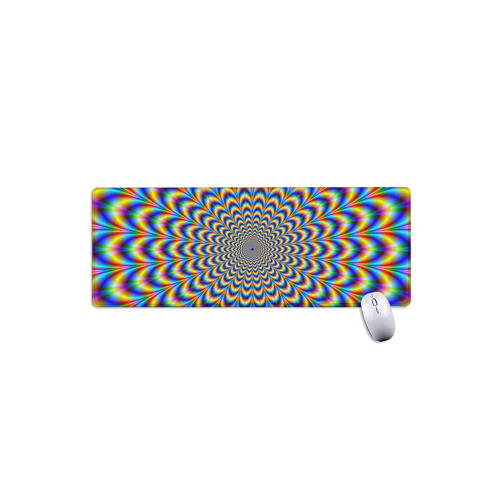 Psychedelic Wave Optical Illusion Extended Mouse Pad