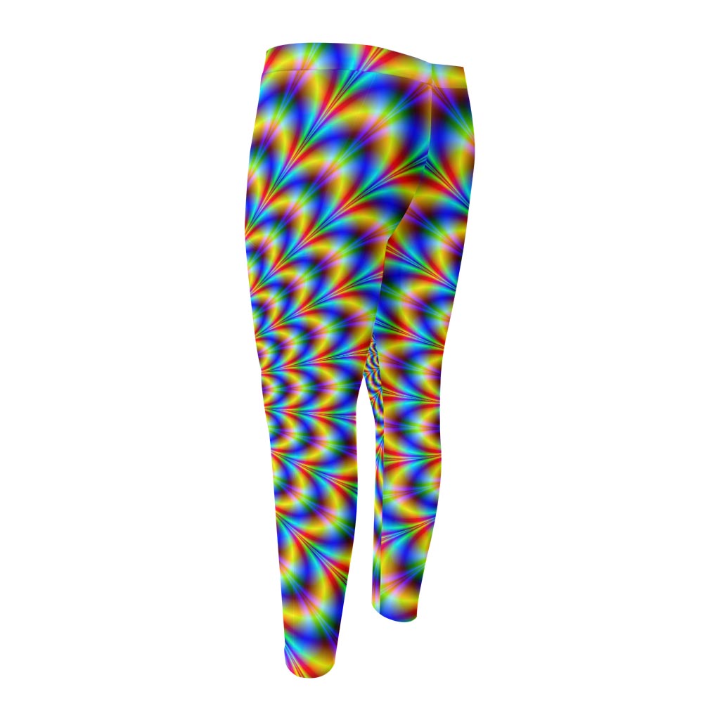 Psychedelic Wave Optical Illusion Men's Compression Pants