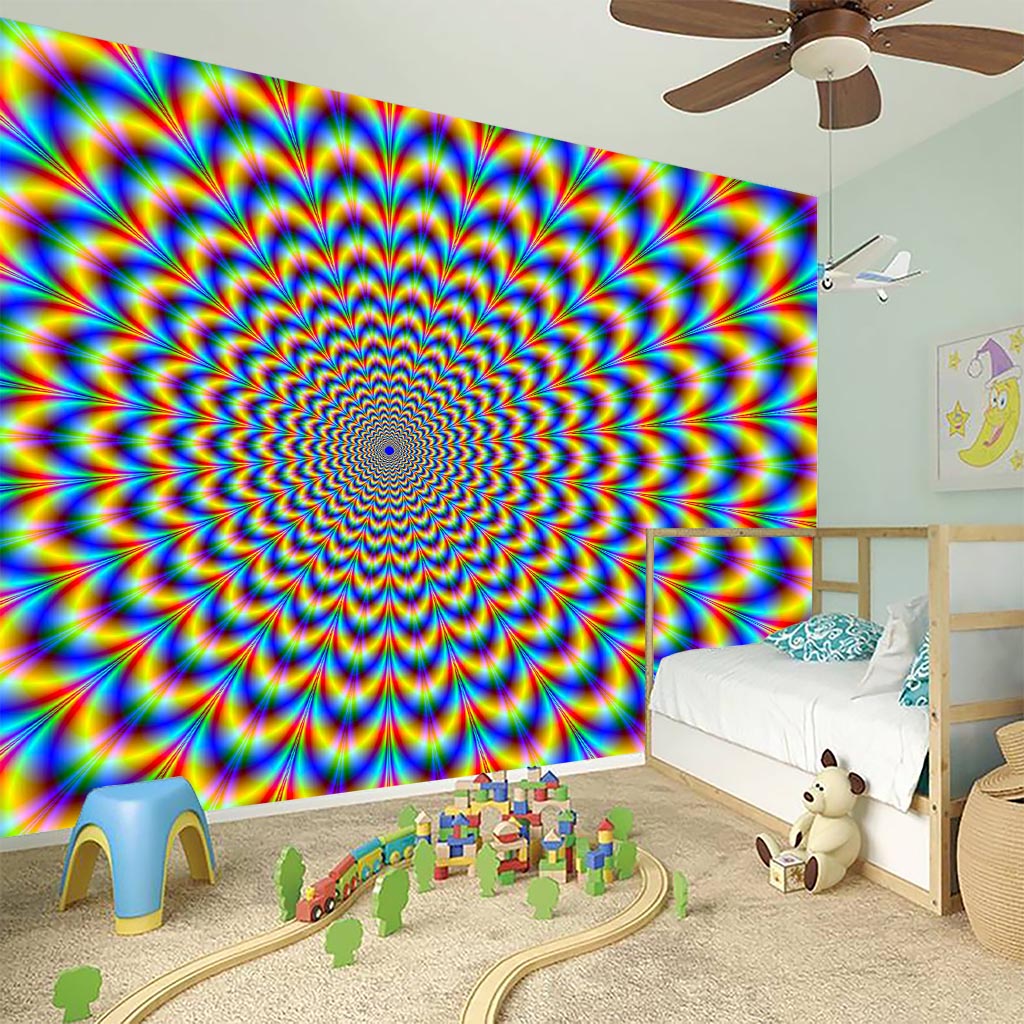 Psychedelic Wave Optical Illusion Wall Sticker