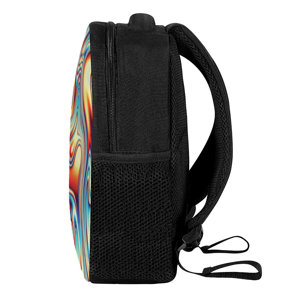 Psychedelic Wave Print Casual Backpack