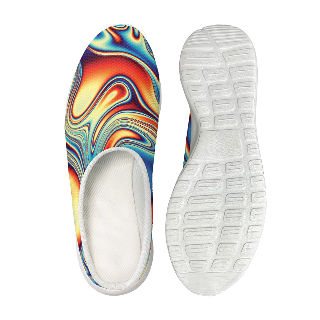Psychedelic Wave Print Mesh Casual Shoes