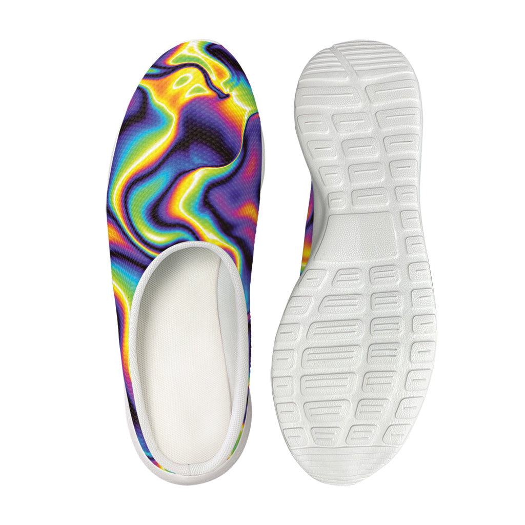 Psychedelic Wavy Print Mesh Casual Shoes